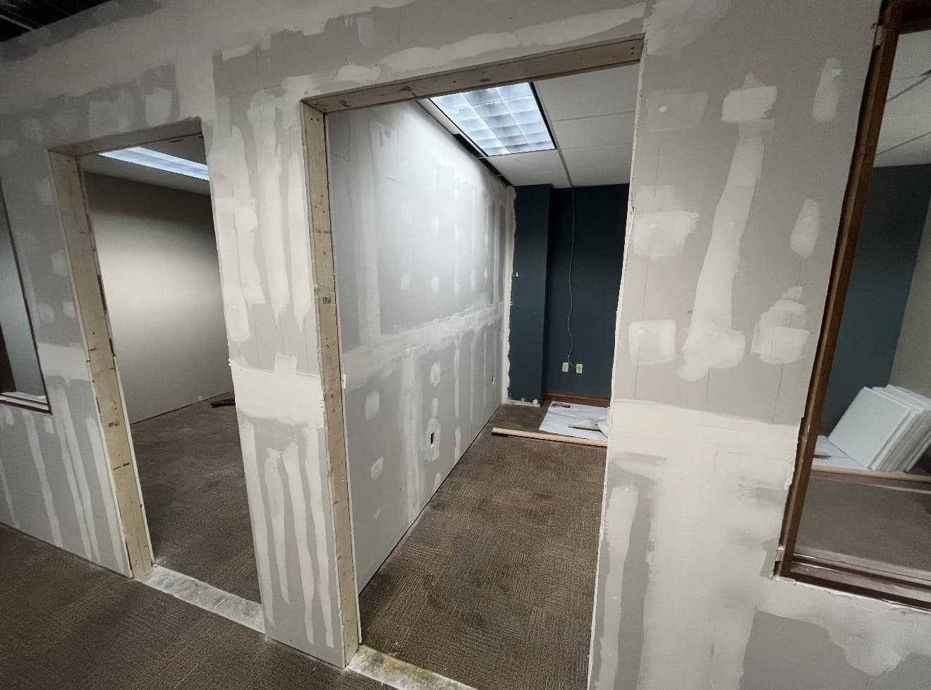 Freshly finished drywall and interior upgrade